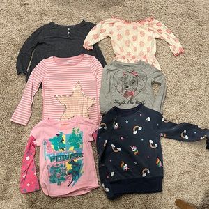 Bundle of 4T, 4, and one 3T girl long sleeve shirts